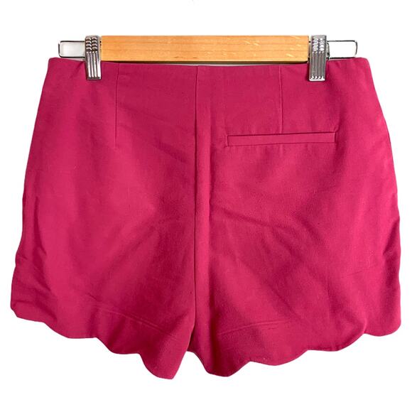 ASOS Scallop Hem Mini Flat Front Shorts Magenta Raspberry Pink 4 S Small - Picture 3 of 10